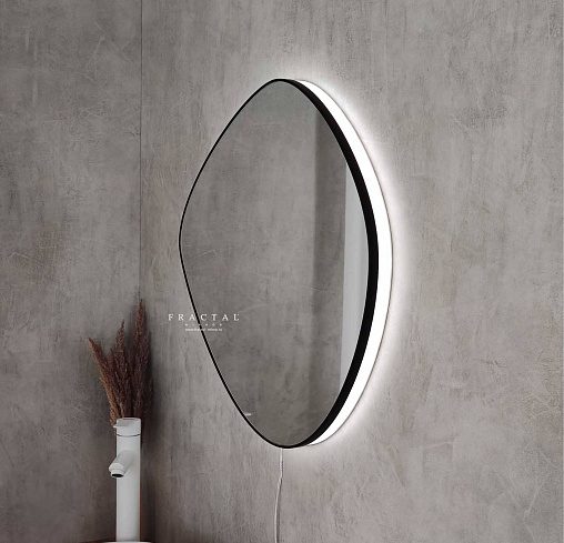 Фигурное зеркало с подсветкой ambilight Uniq в раме Line
